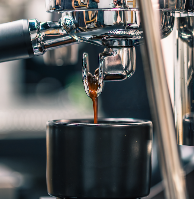 Pulling an espresso shot on a Sanremo You