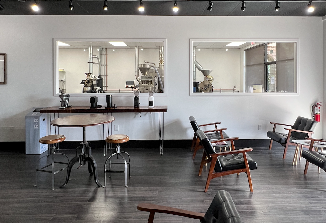 View inside Steel Oak Coffee roastery Ormond Beach Florida